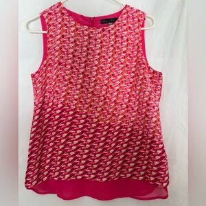 Rose & Olive Geometric Pink and Orange Blouse